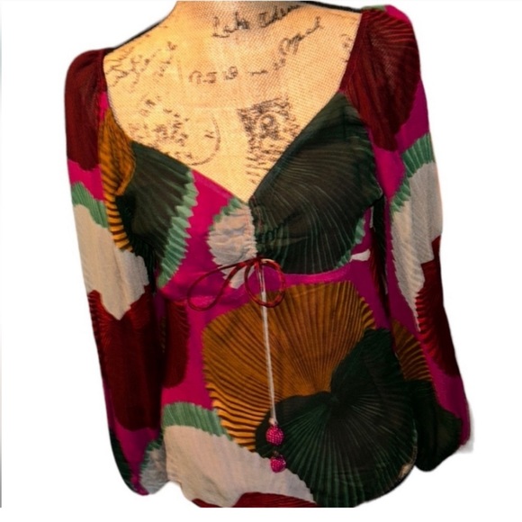 NWT Anthropologie Farm Rio Katalina Top Long Sleeves - Picture 8 of 8